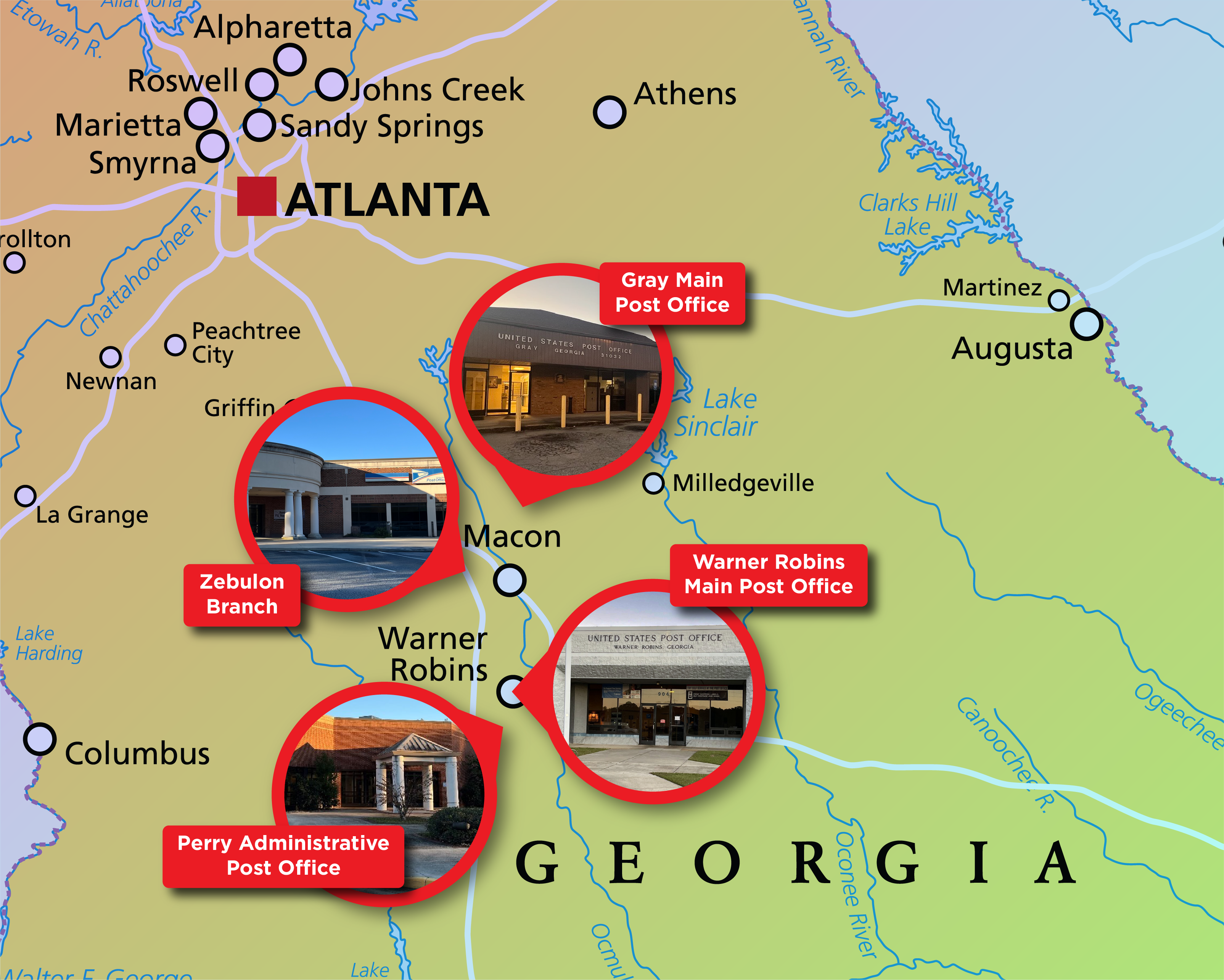 cover image: map of Georgia district area. 
