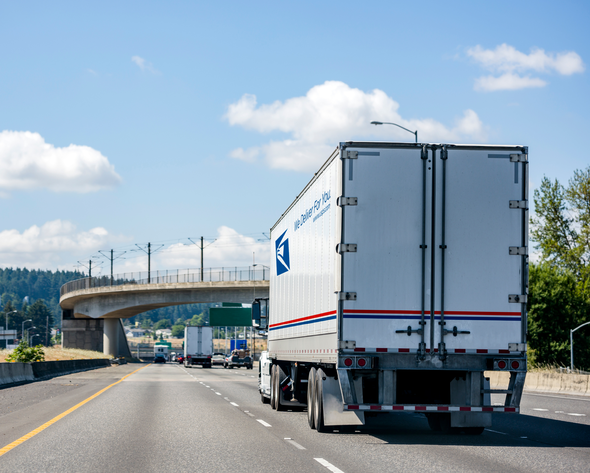cover image: photo of USPS tractor trailer. 