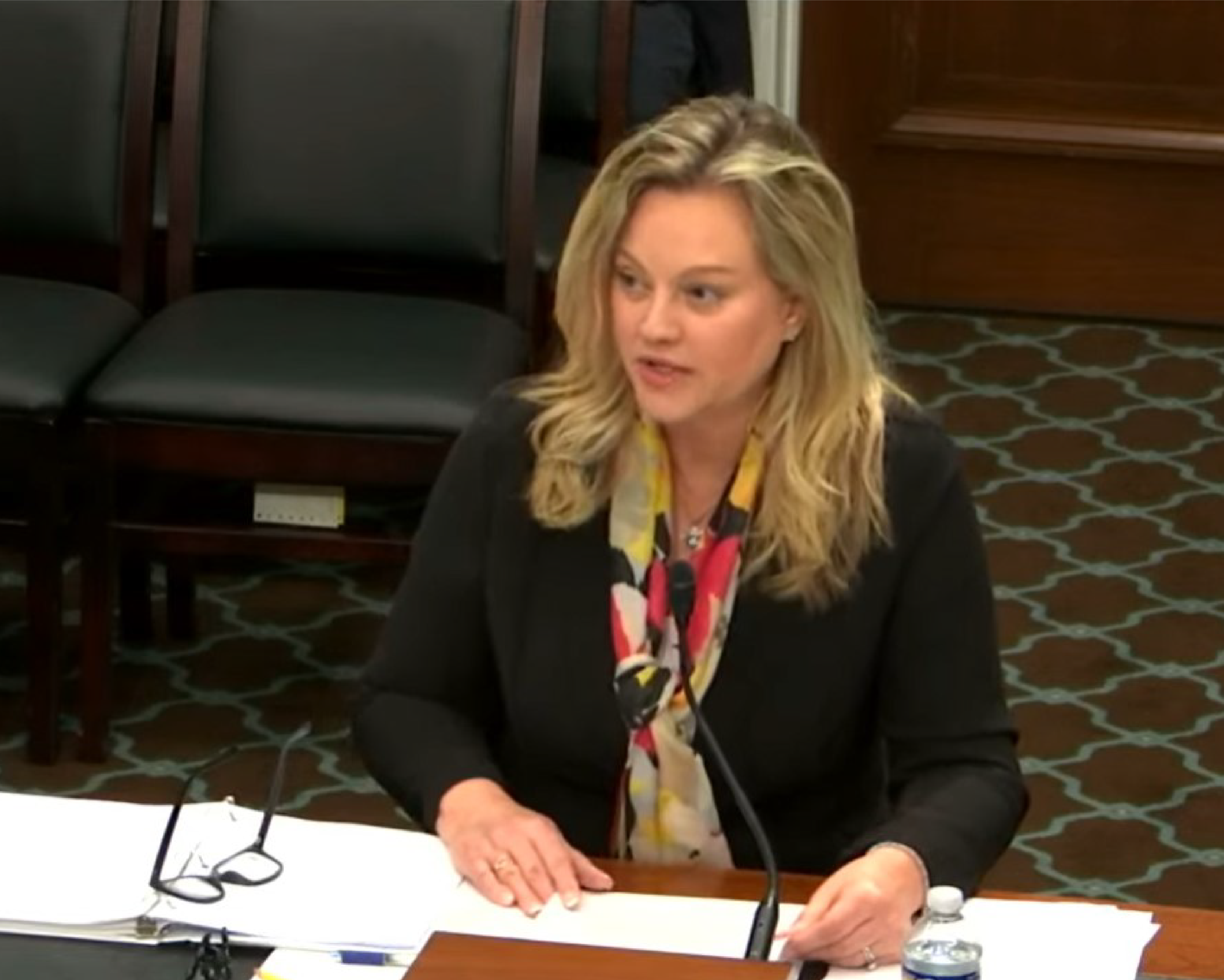 Photos: I.G. Hull testifying. 