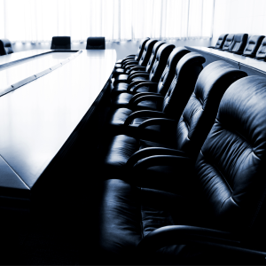 photo: executive board room table & chairs.