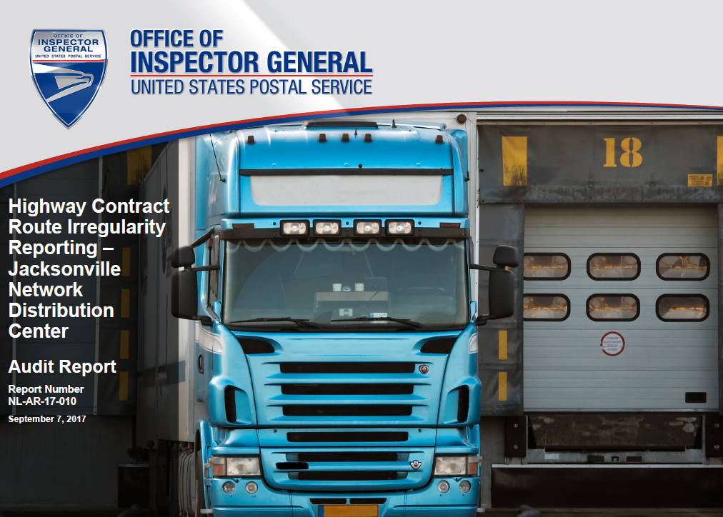 Highway Contract Route Irregularity Reporting Jacksonville Network