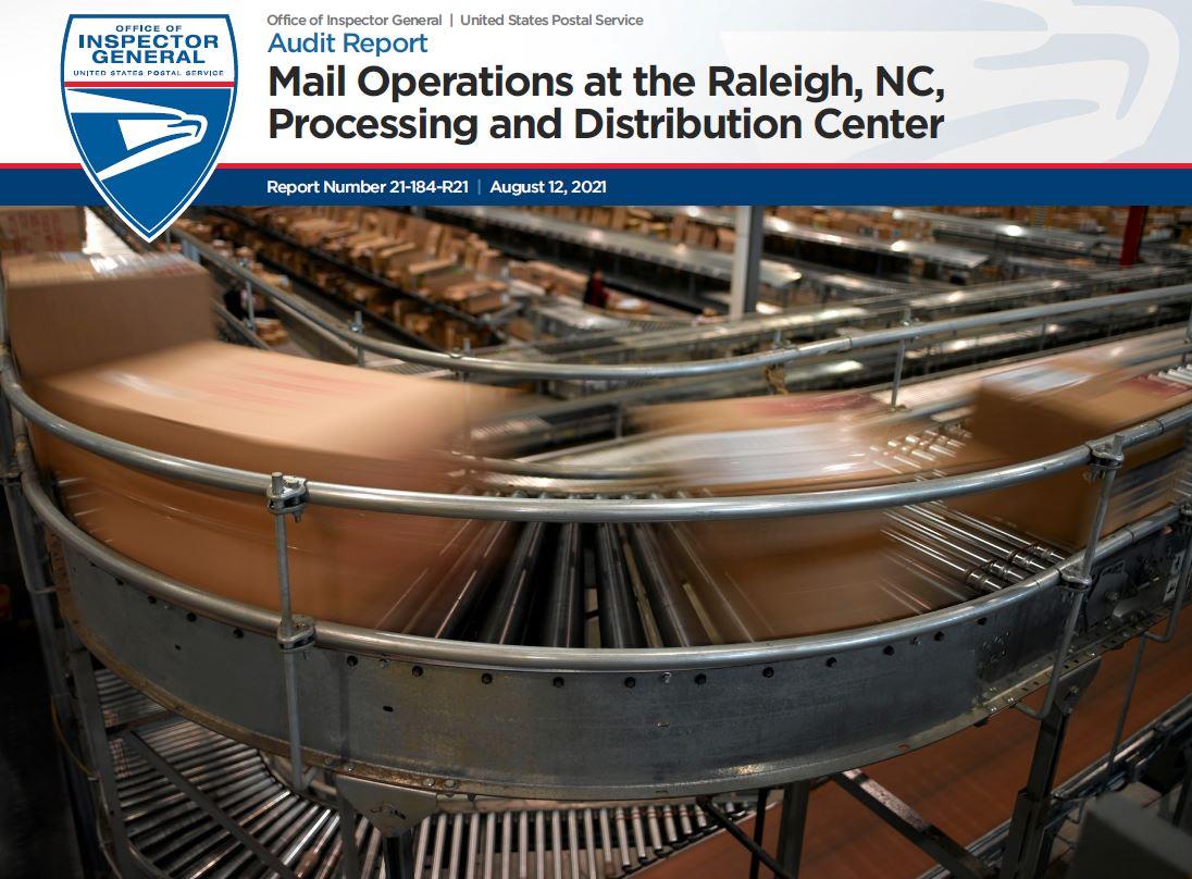 Mail Operations at the Raleigh, NC, Processing and Distribution Center