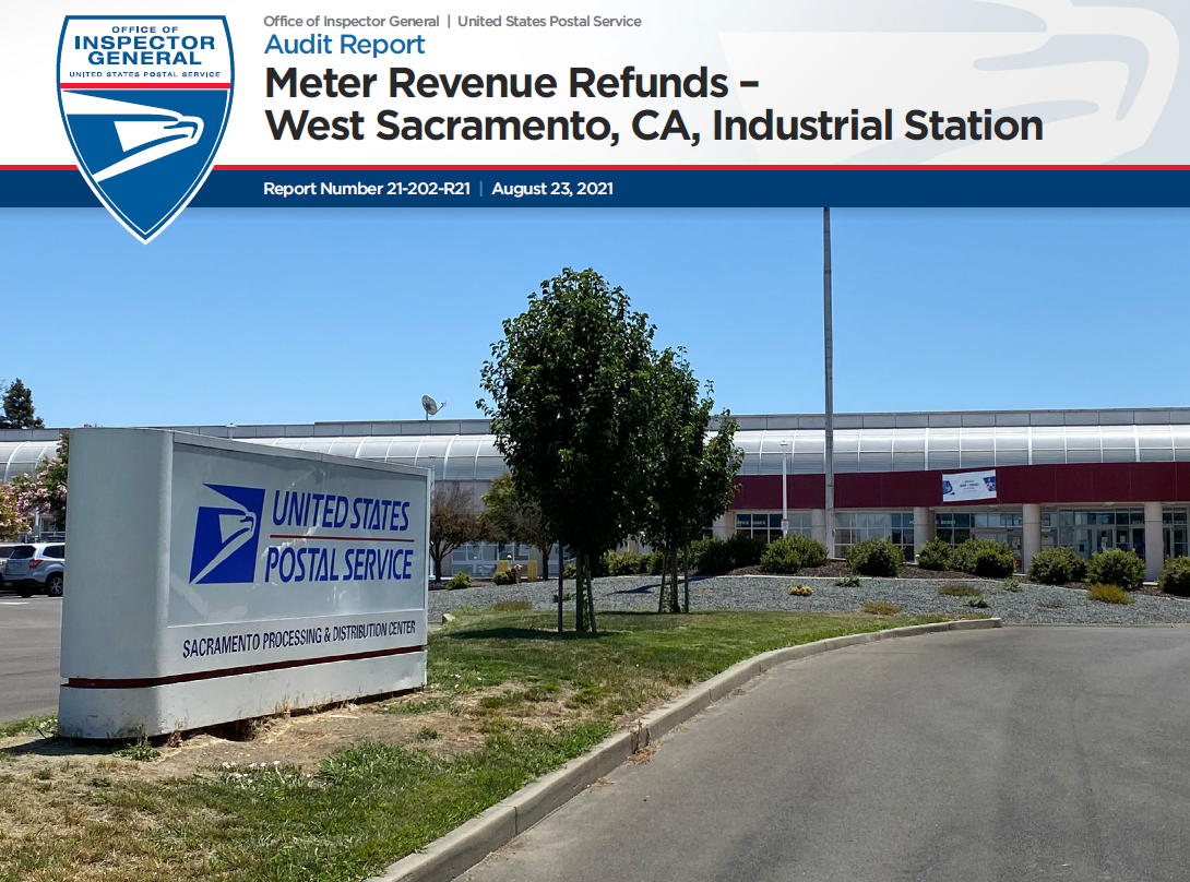 Meter Revenue Refunds West Sacramento, CA, Industrial Station Office of Inspector General OIG