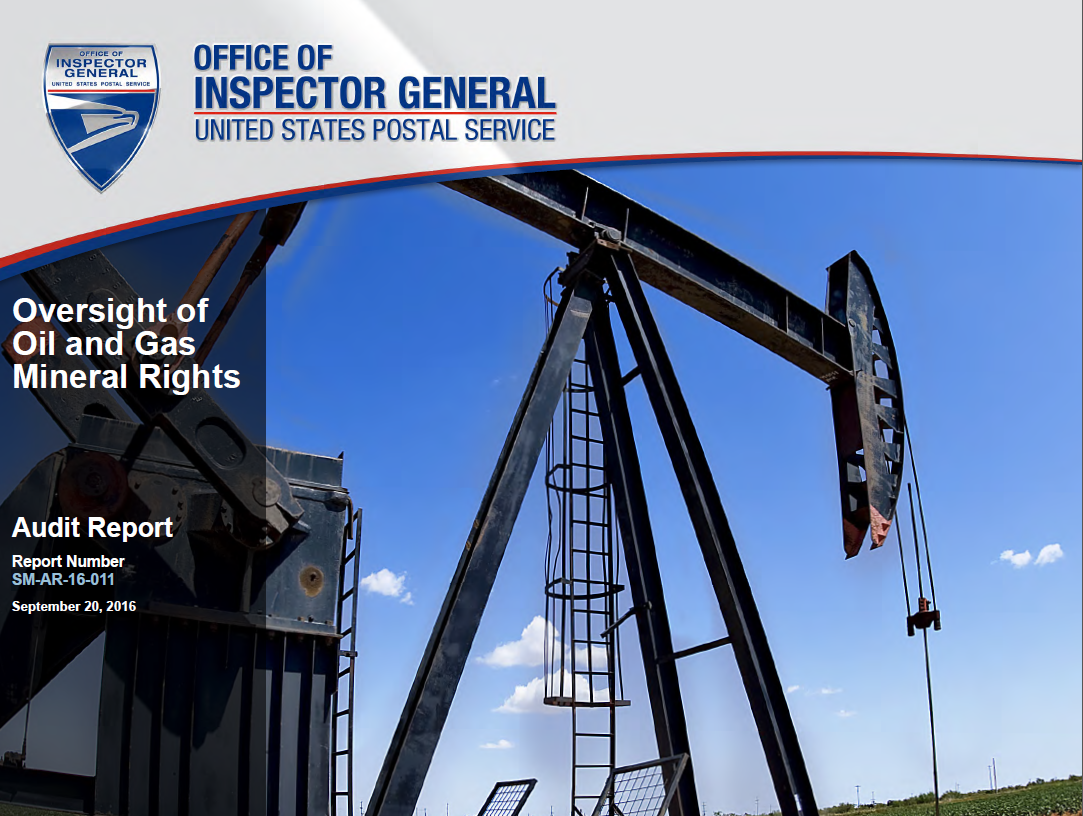 Oversight of Oil and Gas Mineral Rights Office of Inspector General OIG