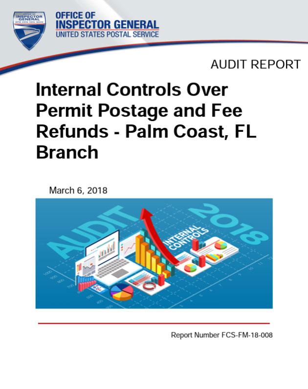 Internal Controls Over Permit Postage and Fee Refunds Palm Coast, FL