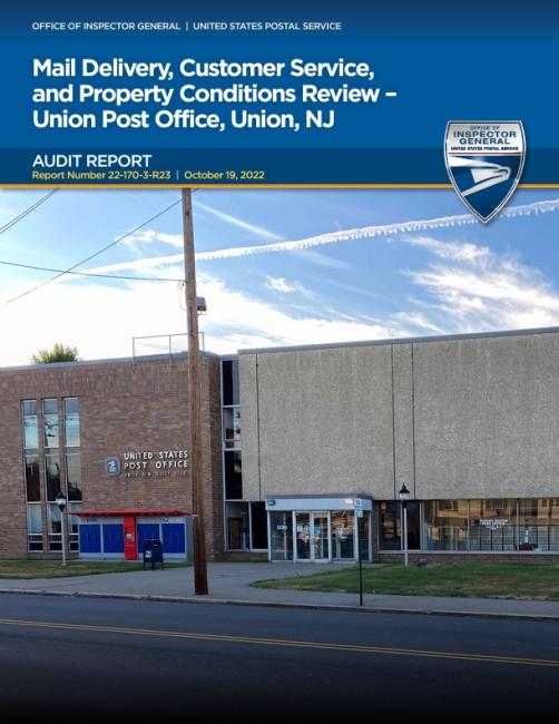 Mail Delivery, Customer Service, and Property Conditions Review Union