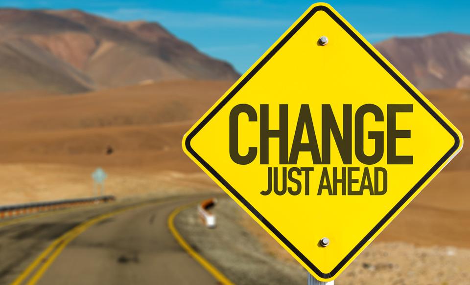 Change Just Ahead Sign