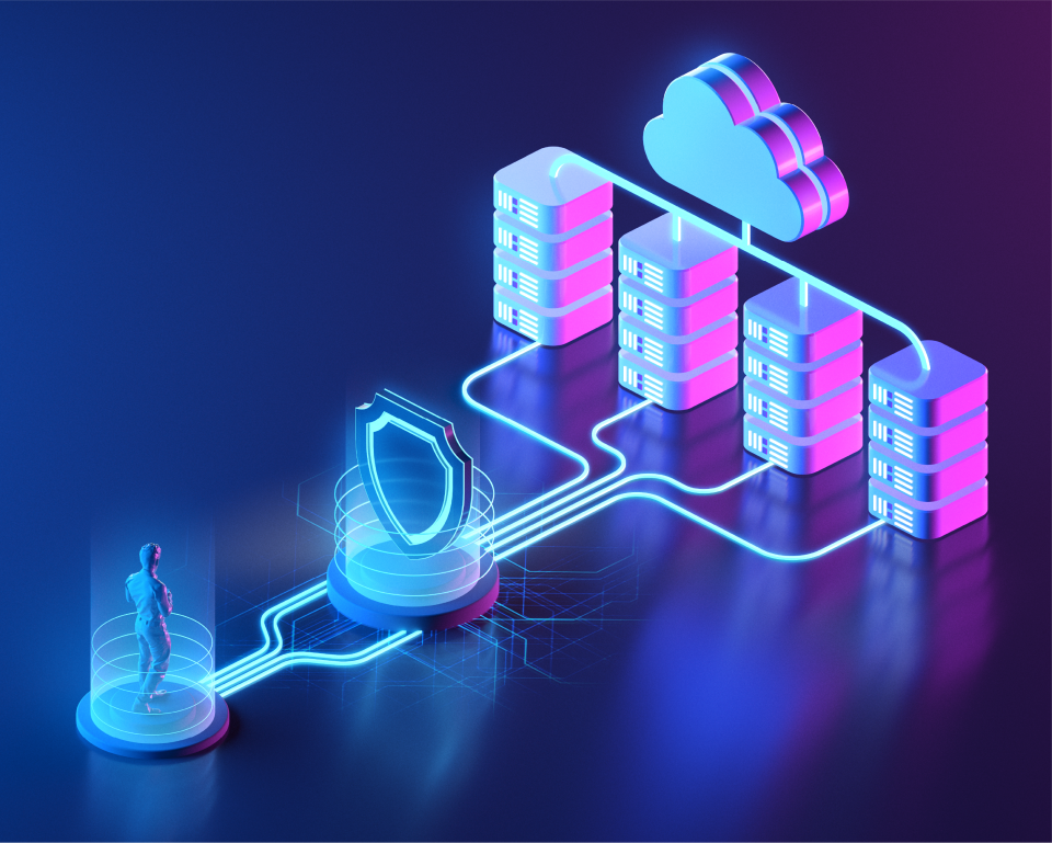 cover art: illustration of info security. 